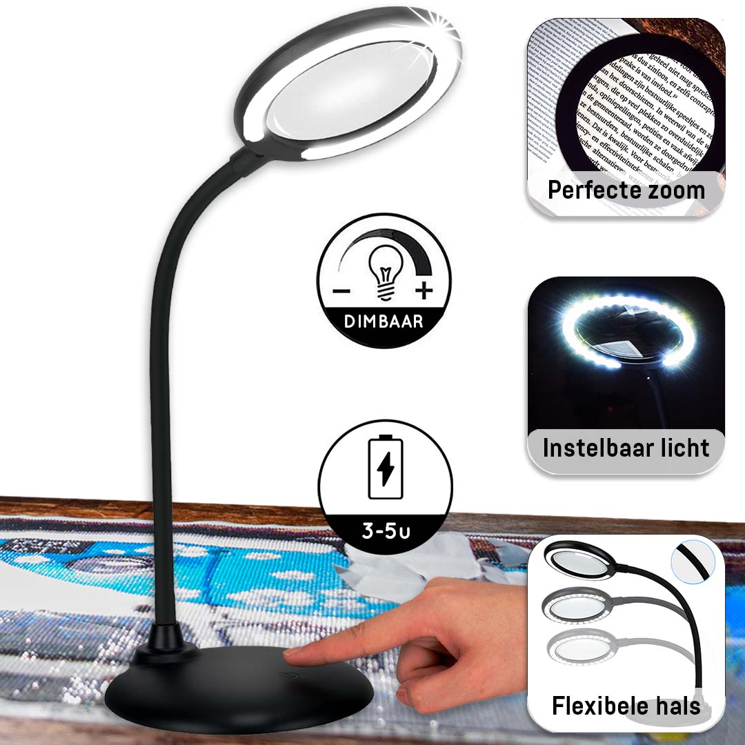 Loeplamp met LED Verlichting Oplaadbaar