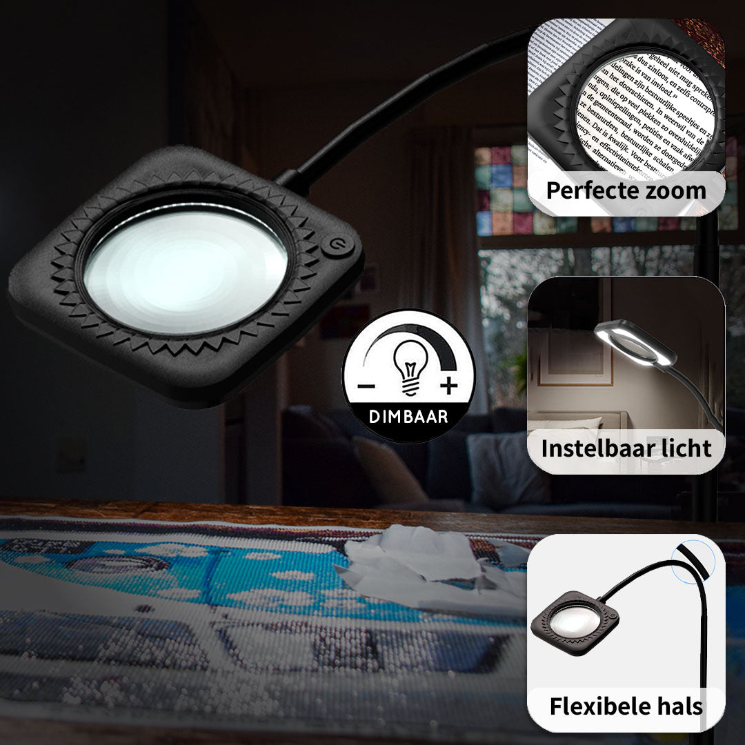 Loeplamp Vloerstatief met LED Verlichting