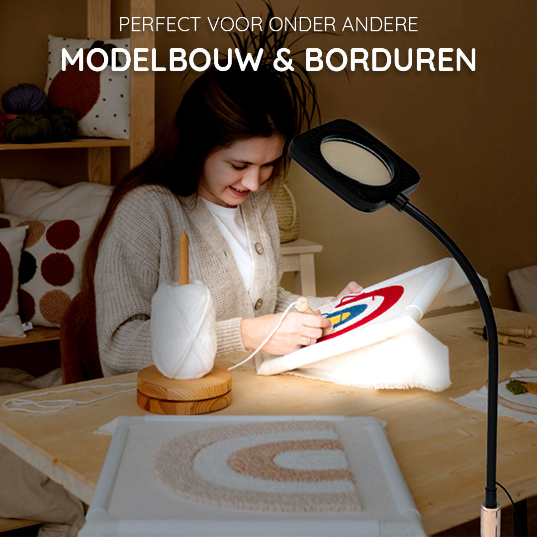 Loeplamp Vloerstatief met LED Verlichting