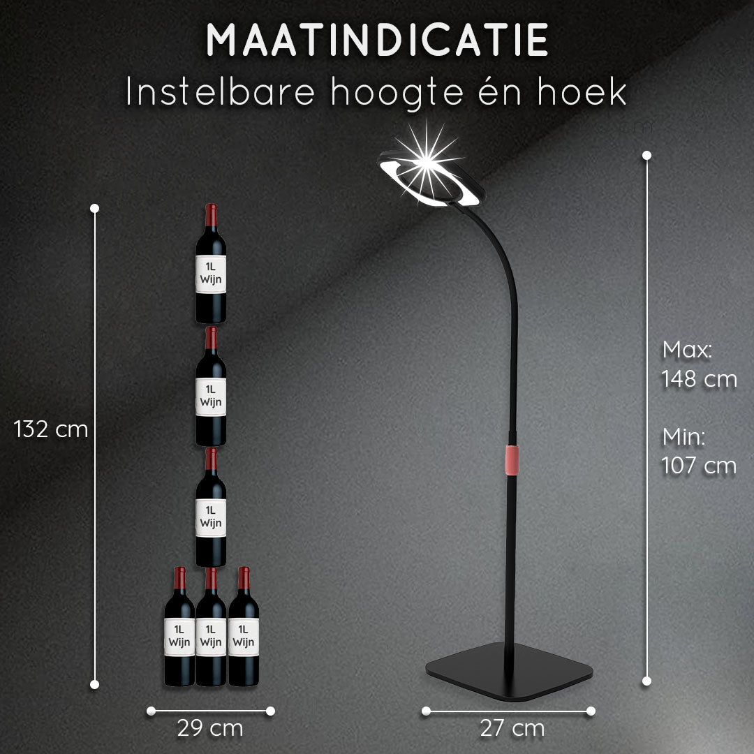 Loeplamp Vloerstatief met LED Verlichting